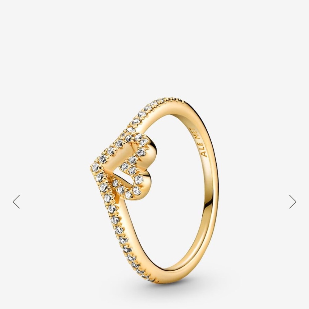Pandora Timeless Wish Sparkling Heart Ring 14k gold plating